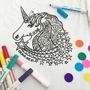 Unicorn Children's T Shirt To Colour In, thumbnail 1 of 5