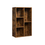 Five Compartments Brown Wooden Bookcase Bookshelf, thumbnail 4 of 7