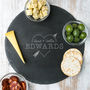 Personalised Round Wooden Wedding Cutting Board, thumbnail 2 of 6