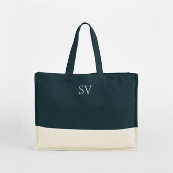 Personalised Contrast Custom Tote Classic Shopper Bag, 4 of 8