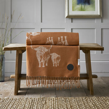 Cow Faux Cashmere Throw 140x180, 3 of 5