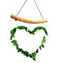 Love Heart Recycled Glass Driftwood Wind Chime Green, thumbnail 1 of 4