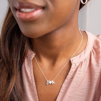 Sterling Silver Slide On Initial And Charm Necklace, 2 of 12