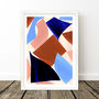 Blue And Pink Abstract Cut Out Shapes Art Print, thumbnail 7 of 10