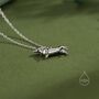 Sausage Dog Pendant Necklace In Sterling Silver, thumbnail 2 of 11
