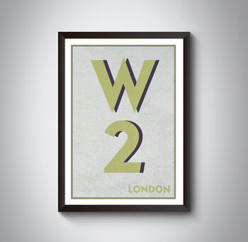 W2 Postcode Paddington London Print, 8 of 10