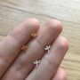 Mini Dragonfly Stud Earrings Silver Or Gold Vermeil, thumbnail 1 of 3