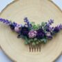 Shades Of Purple Flower Hair Comb, thumbnail 6 of 6