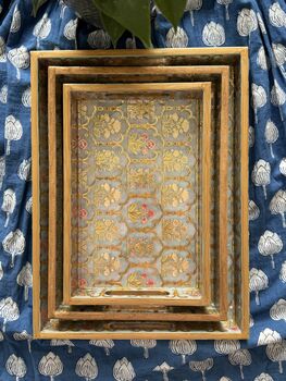 Luxury Lacquer Coated Wood Serving Tray, Printed Medium Size, 11 of 12