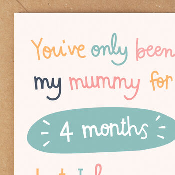 Personalised First Mother's Day Card For New Mum, 6 of 6