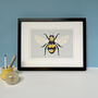 Floral Bee A4 Print, thumbnail 1 of 5