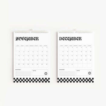 2024 Trendy Checkerboard Calendar, 7 of 8