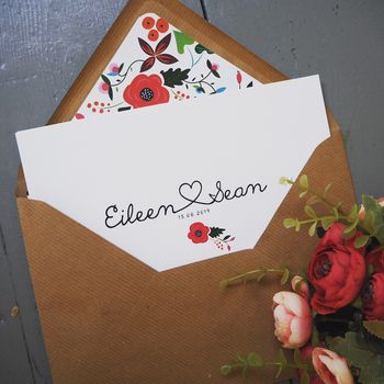 Woodland Blooms Wedding Invitation Set, 3 of 4