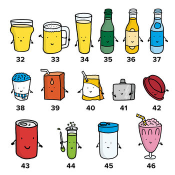 Family Drinks Personalised Cartoon Print, 6 of 8