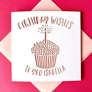 Personalised Cupcake Birthday Card, 2 of 4