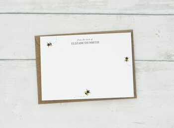 Personalised Bee Correspondence Note Cards, 3 of 3