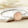40th Birthday 1986 Penny Coin Bangle Bracelet, thumbnail 1 of 9