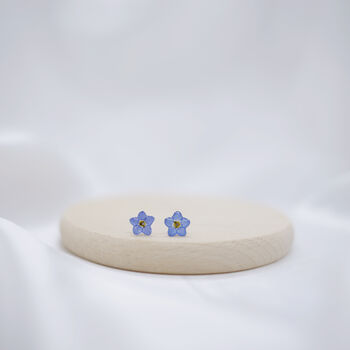 Forget Me Not 925 Sterling Silver Stud Earrings, 2 of 11