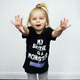 My Brother Is A Monster Children's Halloween T Shirt, thumbnail 1 of 6