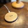Personalised Solid Oak Wooden Wireless Charger, thumbnail 1 of 10