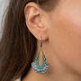 Antique Bronze And Turquoise Drop Earrings, thumbnail 2 of 3