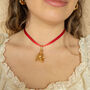 18ct Gold Plated Large Puffy Cherub Pendant, thumbnail 7 of 7