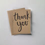 Thank You Script Small Letterpress Card, thumbnail 3 of 3