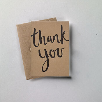 Thank You Script Small Letterpress Card, 3 of 3
