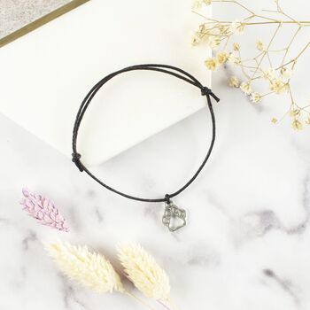 No Longer By My Side Pet Paw Charm Wish Bracelet, 2 of 4