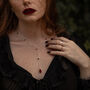 Red Garnet Halloween Single Drop Necklace, thumbnail 1 of 5