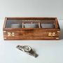 Personalised Three Watches Wood And Glass Watch Box, thumbnail 3 of 7