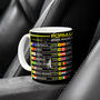 Grand Prix 2025 Season Racing Calendar Mug Neon Edition, thumbnail 1 of 6