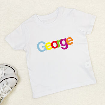 Personalised Multicoloured Kids T Shirt, 4 of 5