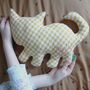 Personalised Cat Shaped Nursery Cushion, thumbnail 8 of 8