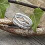 Double Band Silver Willow Ring, thumbnail 5 of 6