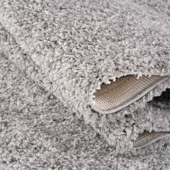 The Rugs Plain Grey Shaggy Rug, 4 of 12
