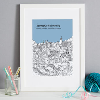 Personalised Newcastle Graduation Gift Print, 2 of 11