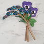 Handpainted Wooden Forget Me Not Birth Flower In Vase, thumbnail 2 of 10
