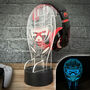 Personalised Racing Helmet Neon Light Up Gaming Headphone Stand, thumbnail 1 of 5