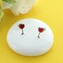 Wine Glass Stud Earrings, thumbnail 1 of 2