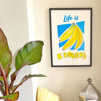 'Life Is Bananas' Vibrant Giclee Print, 3 of 4