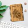 Personalised Bamboo Floral Bee Notebook Eco Paper Pen, thumbnail 2 of 6