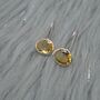 Citrine Earrings: Dangle Drop, Silver Or Gold, November Birthstone, thumbnail 7 of 9
