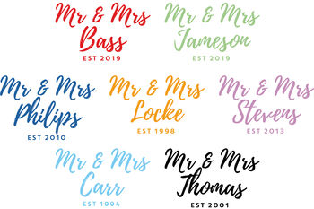 Personalised Mr And Mrs Cushion Wedding Gift Home, 2 of 2