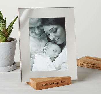 Silver Photo Frame With Personalised Stand, 8 of 11