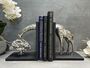 Large Silver And Black Giraffe Bookends Shelf Sitter Gift, thumbnail 1 of 6