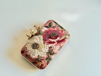 Florence Printed Embroidered Clutch Bag, 5 of 8