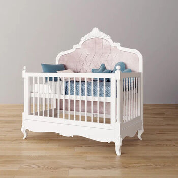 Ophelia Cot Bed Three In One White Fabric, 2 of 2