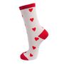 Women's Bamboo Socks Valentine's Day Red Love Hearts, thumbnail 4 of 4