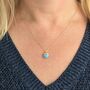 The Orb Blue Opal October Birthstone Necklace, thumbnail 3 of 7